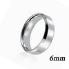 Anelli Neri Anello Classico in Acciaio Inossidabile Fedi Nuziali di Fidanzamento Per Uomo Donna Coppia Colore Nero Argento Gioielli di Moda 8/6mm