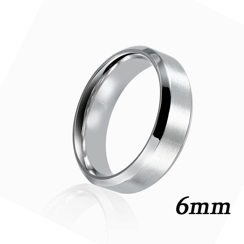 

Black Rings Classic Stainless Steel Ring Engagement Wedding Bands For Men Female Couple Black Silver Color Fashion Jewelry 8/6mm 4