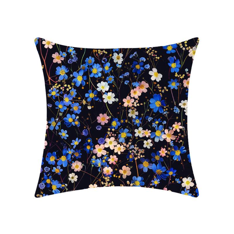 New Floral Floral Series Pillow Case Soft Car Home Decoration Bedroom Bedside Pillow Cushion Cover