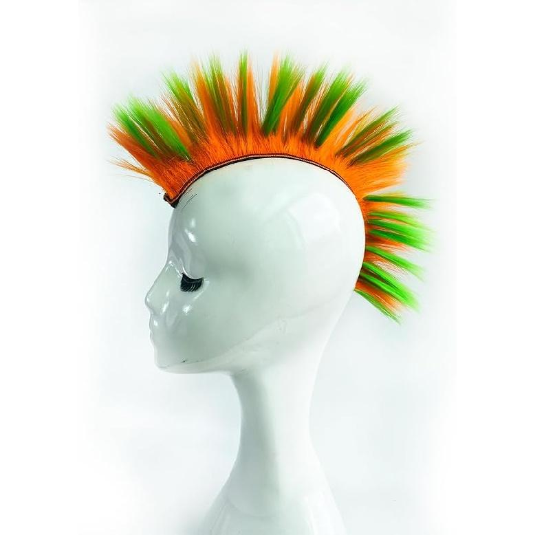 Helmet Hawks Mohawk Synthetic Wigs for Bicycle/Almost Helmet/Stick Reusable Design