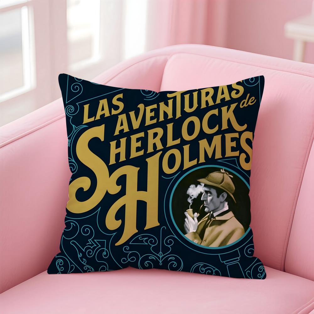 Tv Suspenseful SSherlock HHolmes Cushion Cover Pillow Case Soft Skin Friendly Fabric Comfort Concealed Zipper