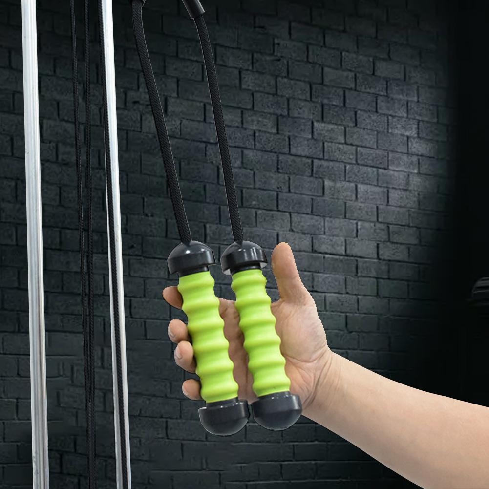 Tricep Rope with Handles Tricep Pull Down Attachment Non Slip LAT Pull Down Bar Triceps Rope Cable Attachment for Home Gym