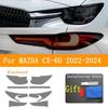 For MAZDA CX-60  2024 Car Headlight Protective Film Front Lamp Vinyl Restoration Transparent Black TPU