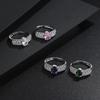 Europäischer & Amerikanischer eiförmiger Weizenäh Damenmode Ring mit vielseitigem exquisitem Edelstein in beliebten Farben