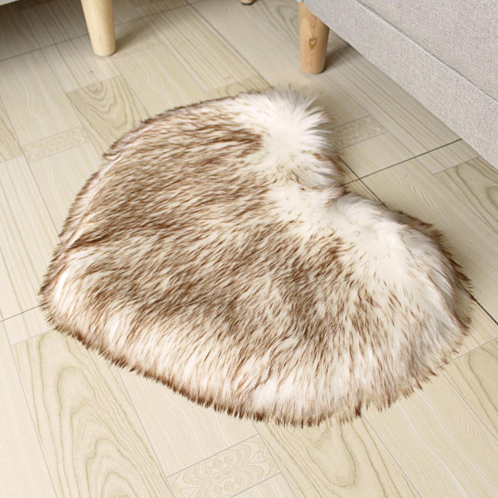 Spot Love Faux Wool Rug, Mattress Blanket, Sofa Cushion, Plush Foot Pad for Living Room, Coffee Table, or Bedroom