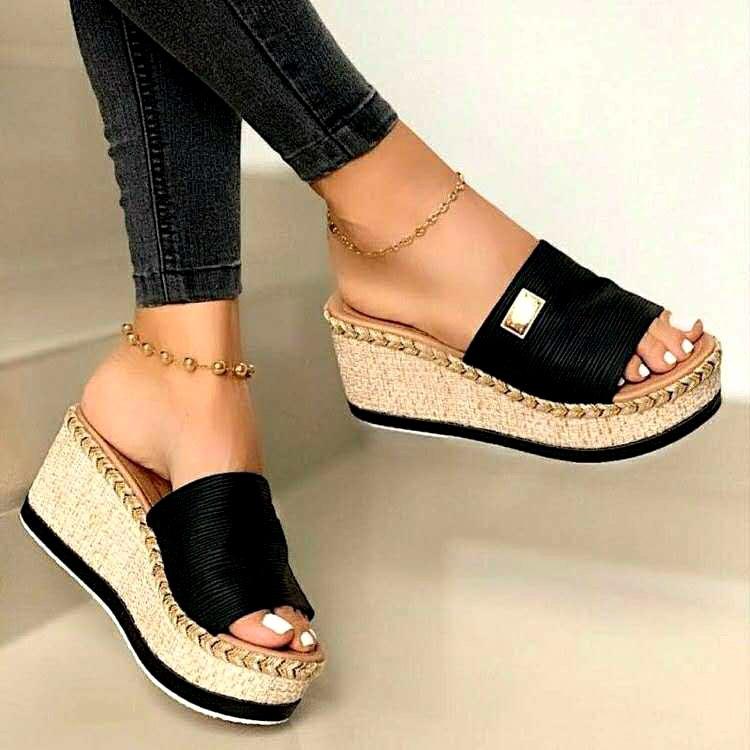 Lightweight Wedge Slippers Women 2026 Summer Thick Bottom Casual Shoes Platform Beach Sandals Woman Plus Size 43 Outdoor Slides
