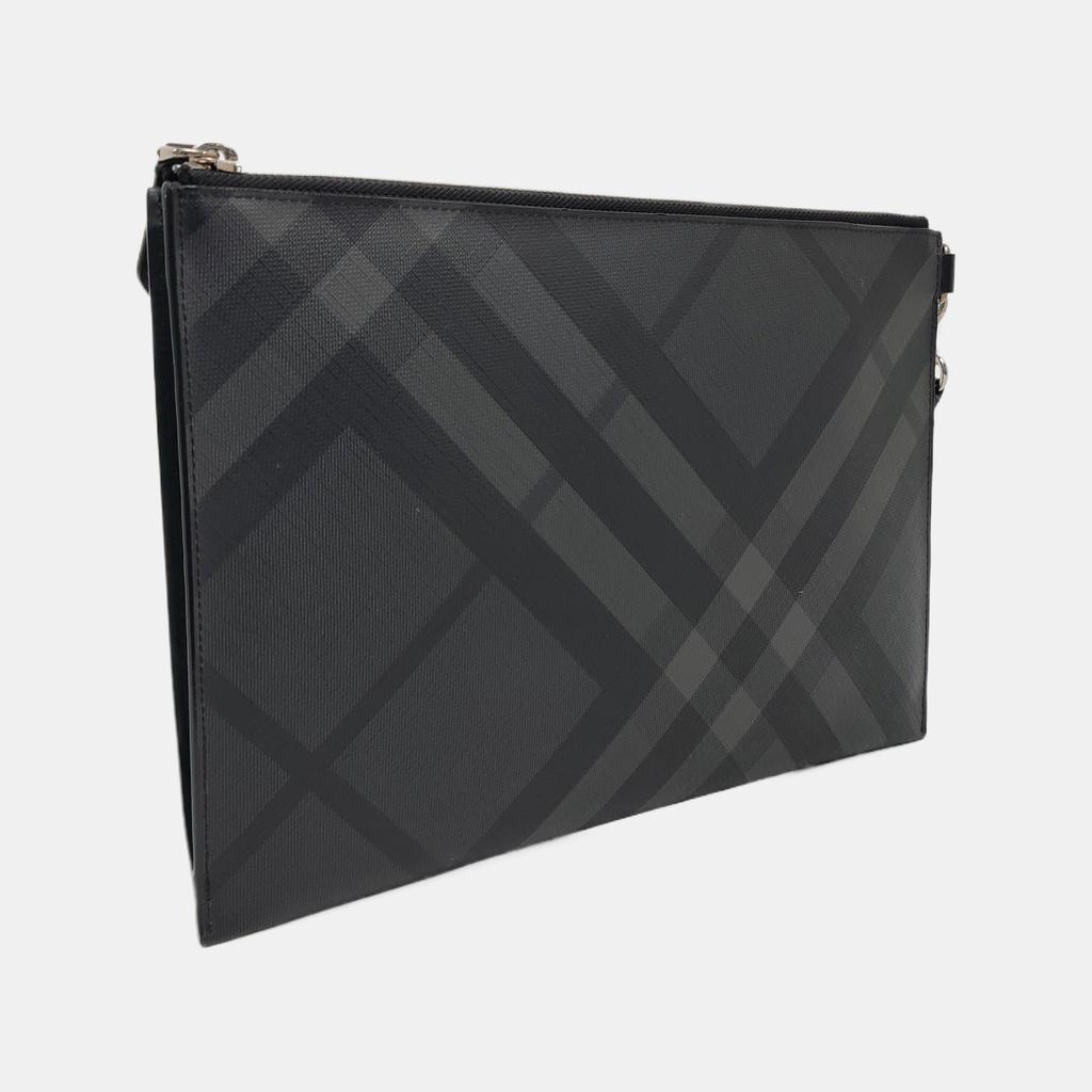 [Gebraucht] London Gray beschichtete Canvas Clutch - Sehr gut #1GHEZP9