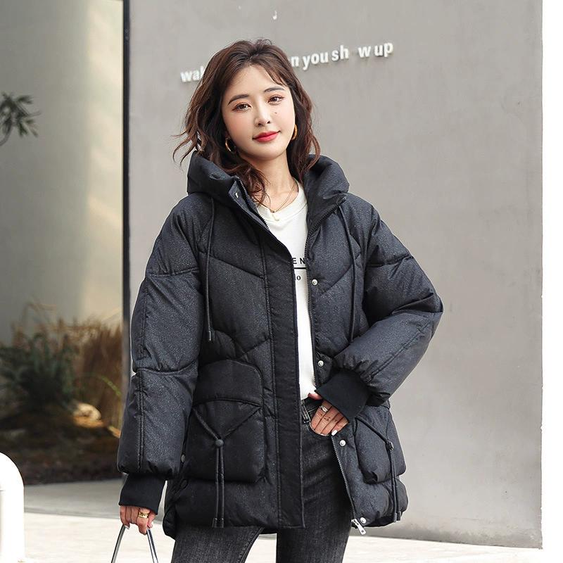 Cotton-padded Jacket Women's Korean Version of The Loose Hooded Padded Jacket Loose All-match Thick Warm Jacket