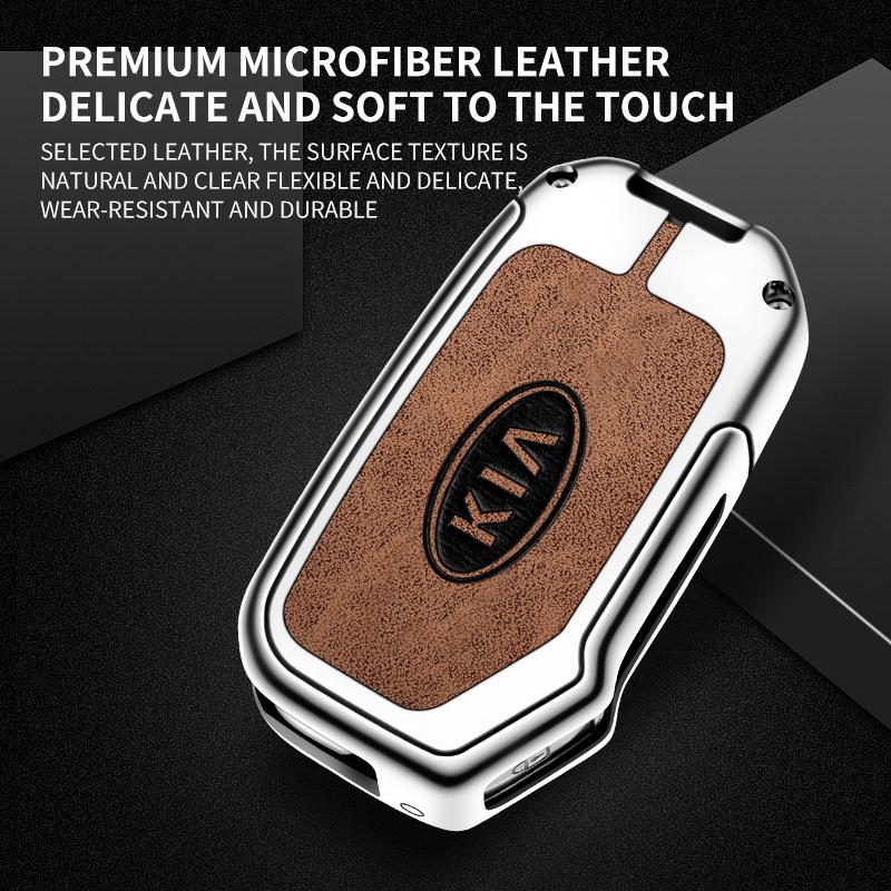 SBHX3 High Quality Leather Car Key Case Cover For KIA Ceed 2023 CD Forte 2018 2019 2021 Cerato 2019 K3 Gt Seltos Sportage 2020 Sorento