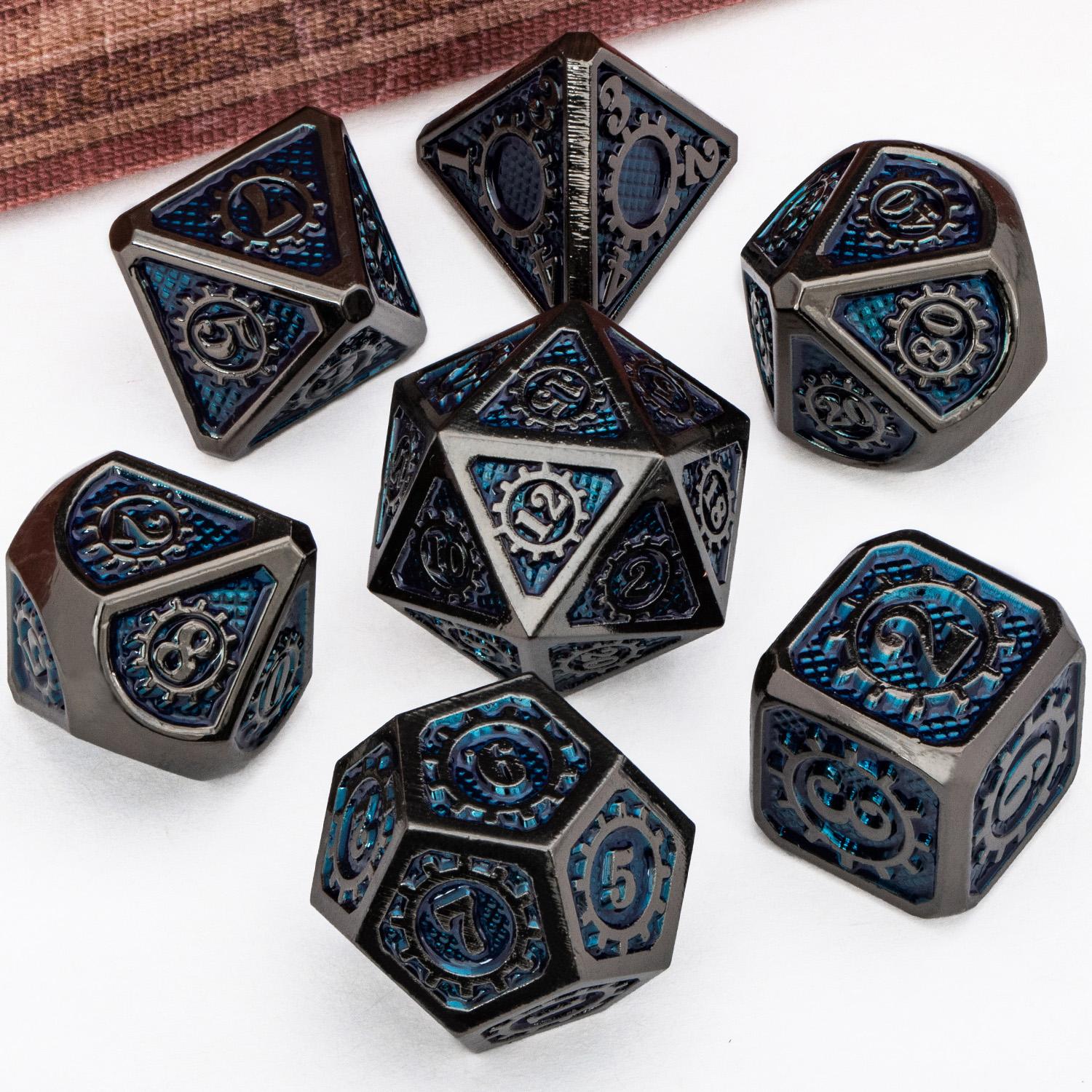 

DND Набір металевих кубиків Dungeon and Dragon 7PCS D and D Dice Set Polyhedral Dice RPG D&D Dice Рольові ігри D20 D12 D10 D8 D6