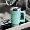 STEEL THERMAL MUG 1200ml WITH HANDLE AND STRAW KM-2175