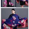 Women S Warm Faux Cashmere Flower Jacquard Scarf Versatile Shawl