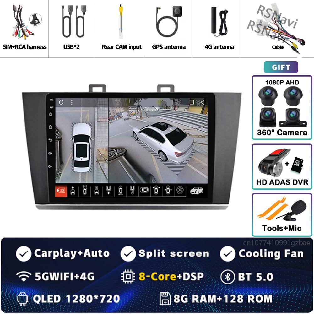Android 14 Carplay Car Radio For Subaru Outback Legacy 2015 2016 2017 2018 Multimedia Video Player Navigation GPS Stereo 2Din BT