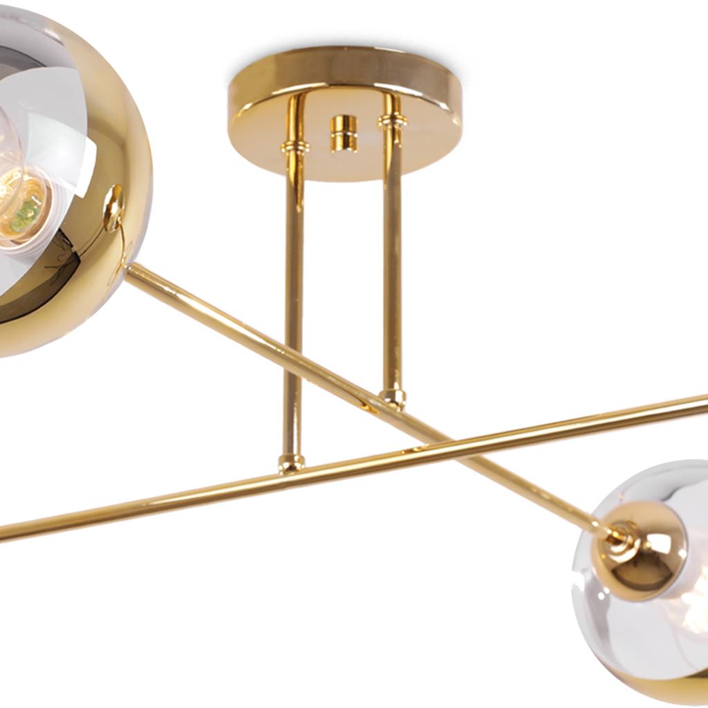 Asturia Gold Ceiling Lamp 4-Flat Golden Lamp E27