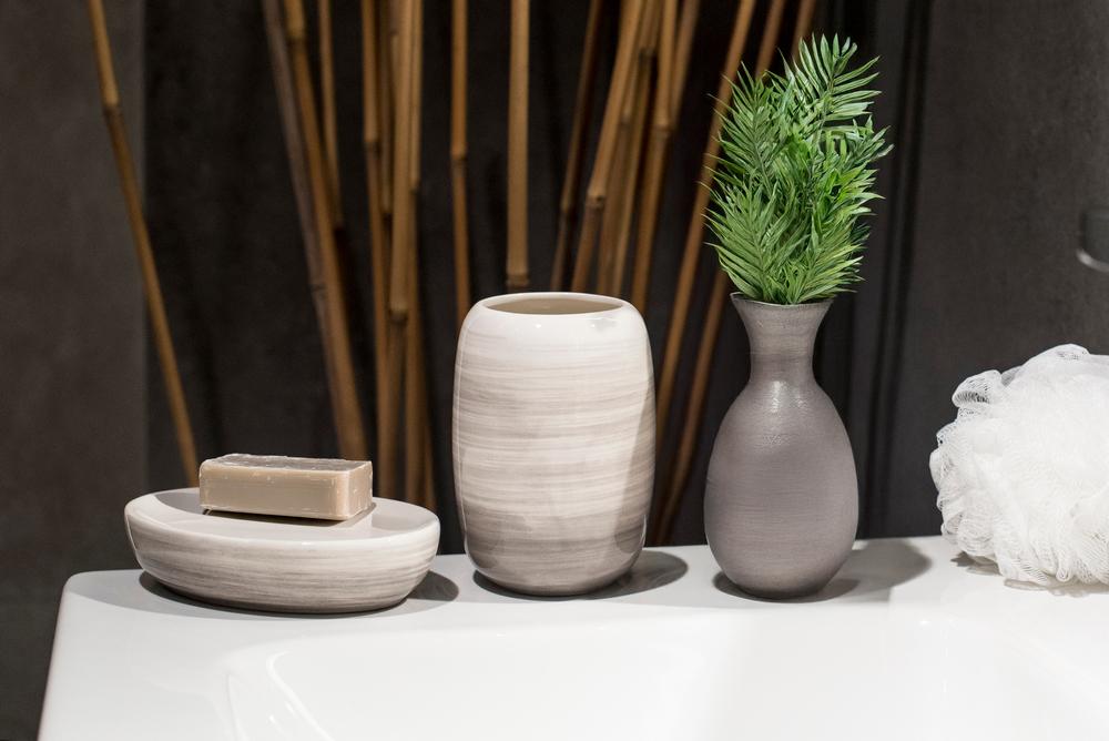 AWD INTERIOR Jang 1462 light gray ceramic soap dish
