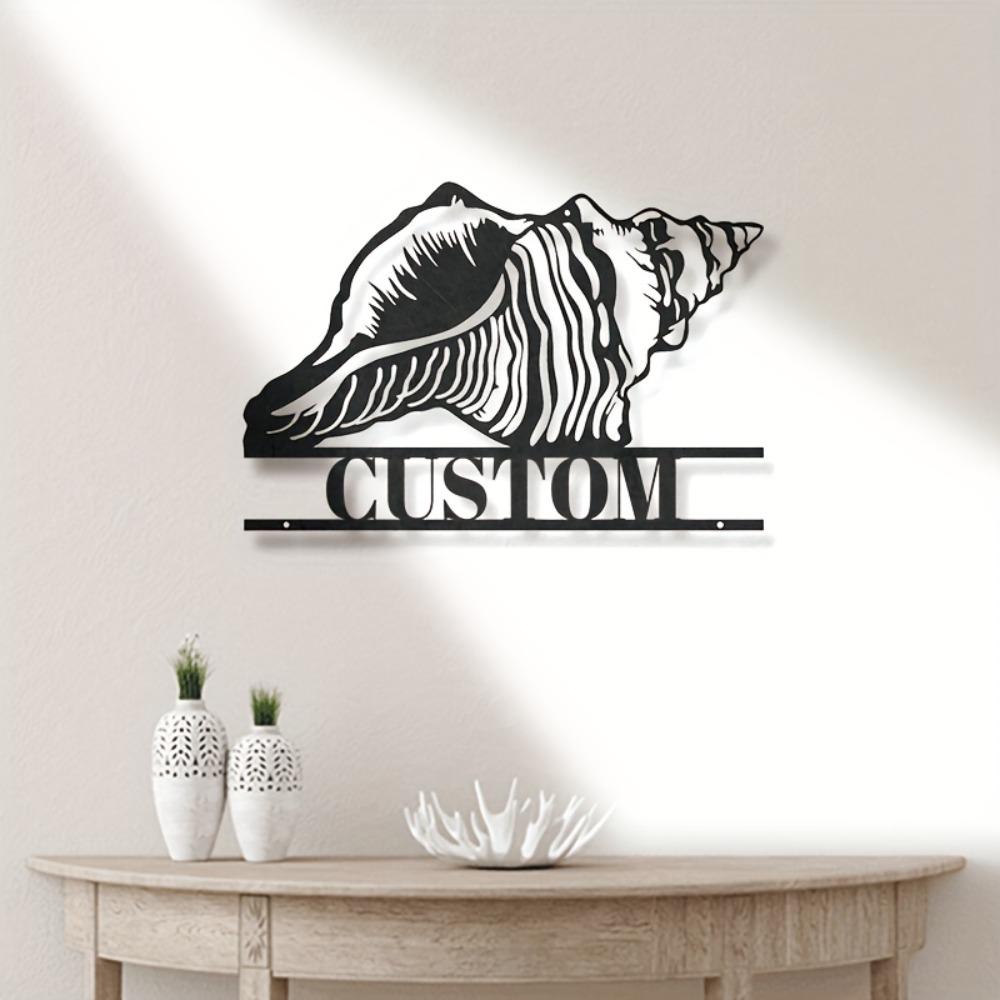 Metal Wall Art Home Decor Beach Lover Gift   Wall Sculpture Metal Sign Custom Shell Decoration