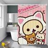 Classics R-Rilakkuma-A 1Pc Shower Curtain Polyester Waterproof Shower Curtain Bathroom Partition Curtain Decoration Accessorie