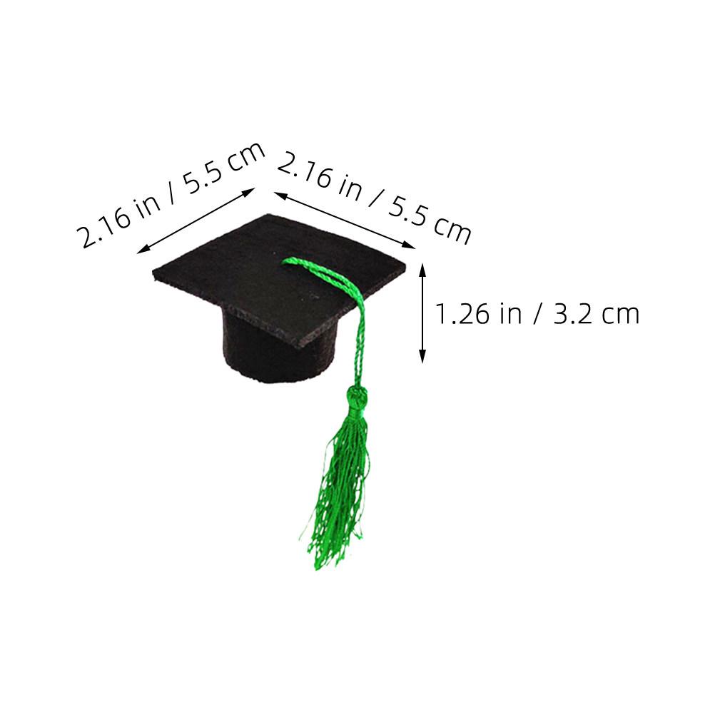 12Pcs Graduation Cap Bottle Toppers Wine Caps Set for Party Decoration Mini Graduation Cap Mini Hat Bottle Cover