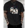 European Sizes Cute Cat Graphic Unisex T-Shirt Perfect for Cat Lovers - Ideal Gift for Family And Friends, Company Team Building, And Summer Festivals