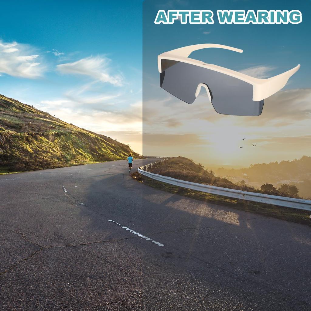 Sports Polarized for Beige Gray [uxcell] Sunglasses, Unisex, Lenses, Cycling, Hiking, Driving, Fishing, Running, &