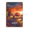 Bangkok Metal Plaque Poster Printing Club Garage Designing Wall Cave Tin Sign Poster