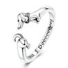 New 925 Silver Sausage Dog Ring For Women Fit Wedding Party Jewelry Gift