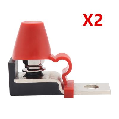 2 Stück MRBF Klemmen-Sicherungsblock Einzelbolzen 5/16" M8 mit Kappe für Auto PKW LKW