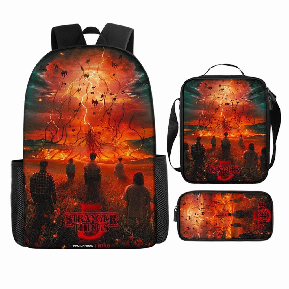 Stranger Things5 Rucsac pentru copii+geantă de umăr+etui pentru creioane KTB