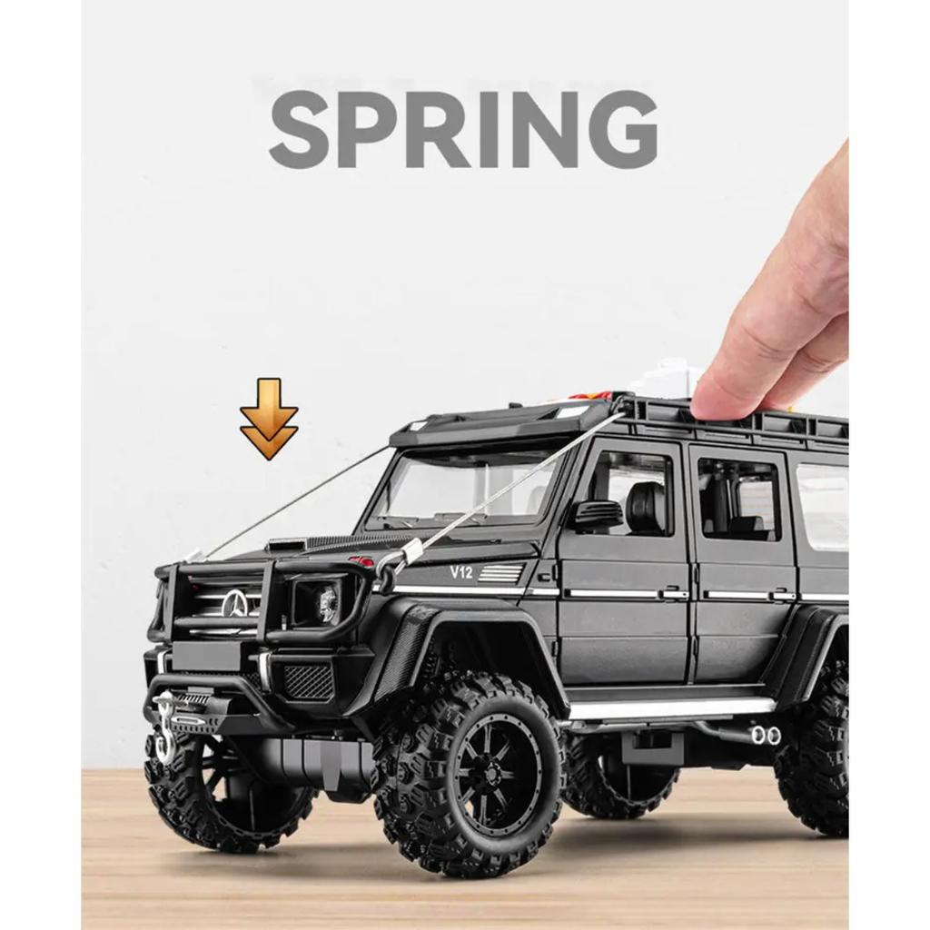 1/22 Modifizierte Version Benz G550 Legierungsauto Modell Diecast Simulation Metallspielzeug Geländewagen Automodell Ton und Licht Geschenk für Kinder