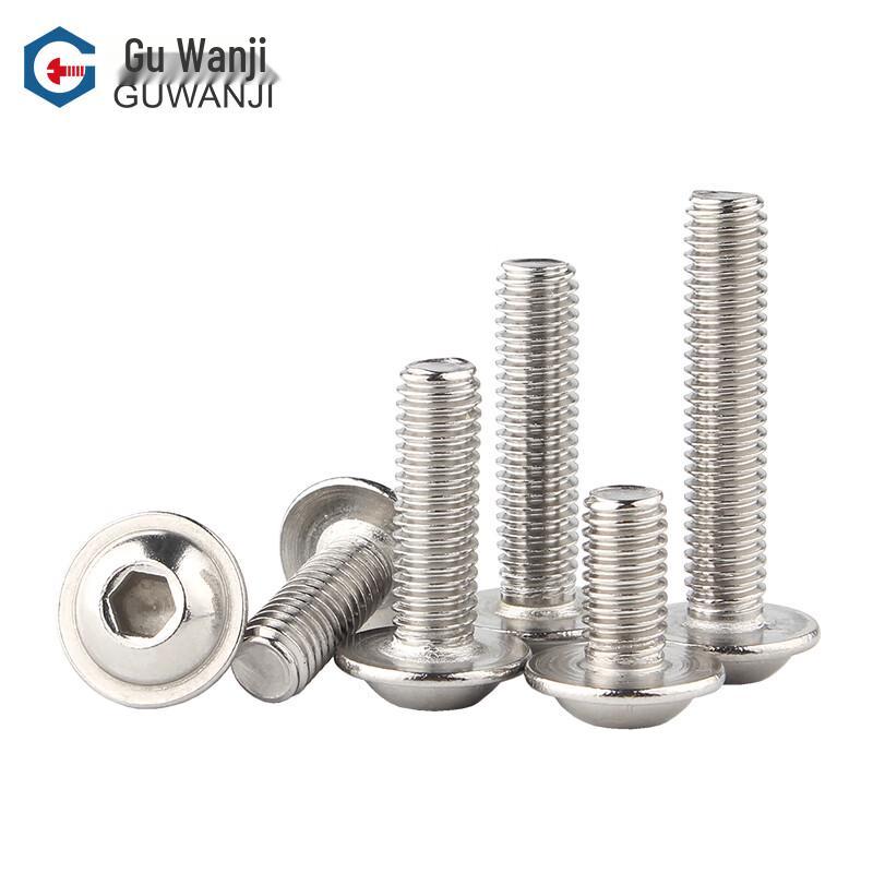 Guwanji 304 Stainless Steel Hex Socket Round Head Screws with Washer