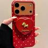 3D Red Heart Horse MagSafe Magnetic Phone Stand - Strong Desktop Holder