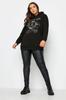 Women's Style Big Size Sweatshirt Plus Size Long Sleeve Hooded Sweatshirt With Text Print On The Front 302835