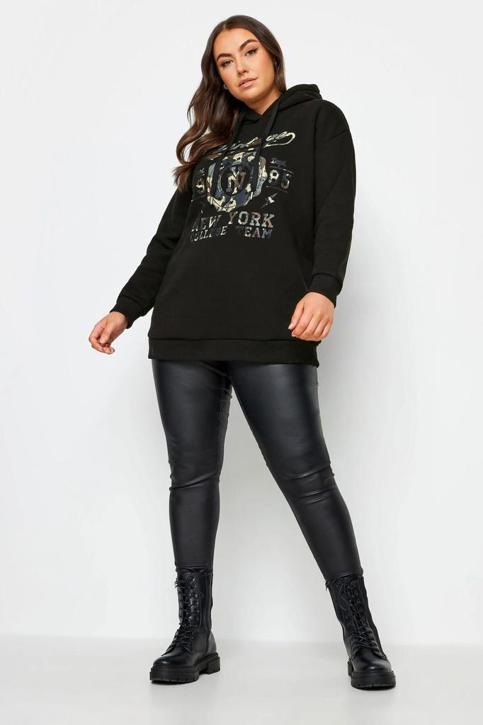 Women's Style Big Size Sweatshirt Plus Size Long Sleeve Hooded Sweatshirt With Text Print On The Front 302835