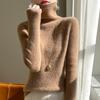 Women’s High Neck Wool Sweater 2025: Slim Fit, Pure Color, Fashionable Base Layer Knit.