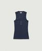 Deobanes Clara Button Layer Tank Top_Light Gray