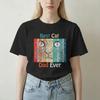 Best Cat Dad Ever Vintage Retro Cat Father Gift T Shirts Pure Cotton Funny Tshirts Round Neck Funny Daddy Tee Shirt Tops Gift