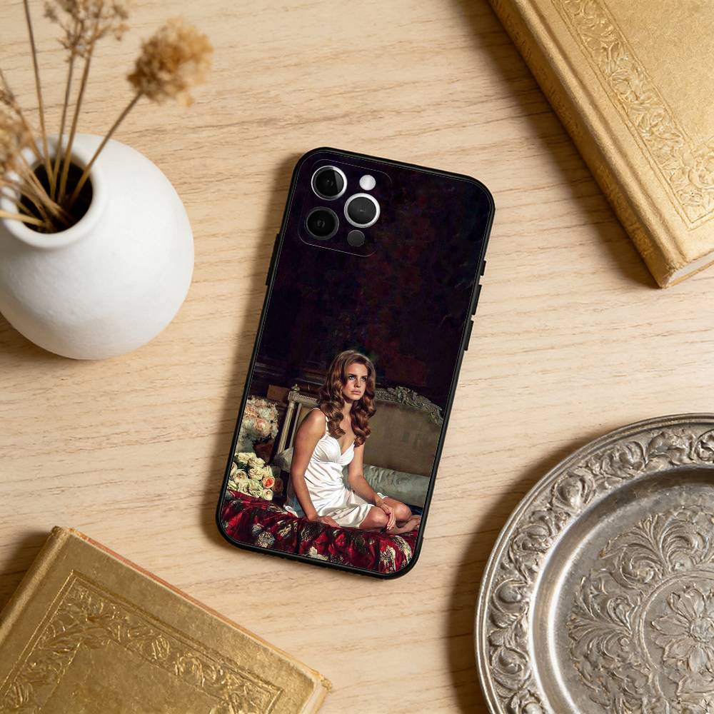 L-Lana D-Del Rey Soft Silicone Black Cover,Phone Case For iPhone 17,16,15,14,13,12,11 Plus,Pro Max,XS
