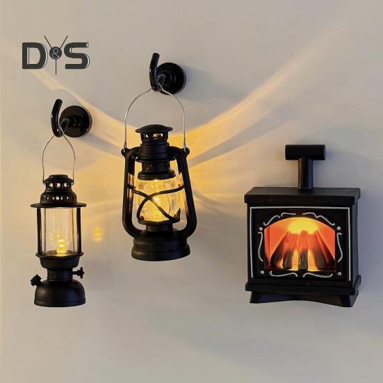 Lampa de Noapte LED Lampă cu Petrol Strălucire Delicată Fără Pâlpâire Alimentată cu Baterii Mini Felinar Retro Agățat cu Cârlig Magnetic