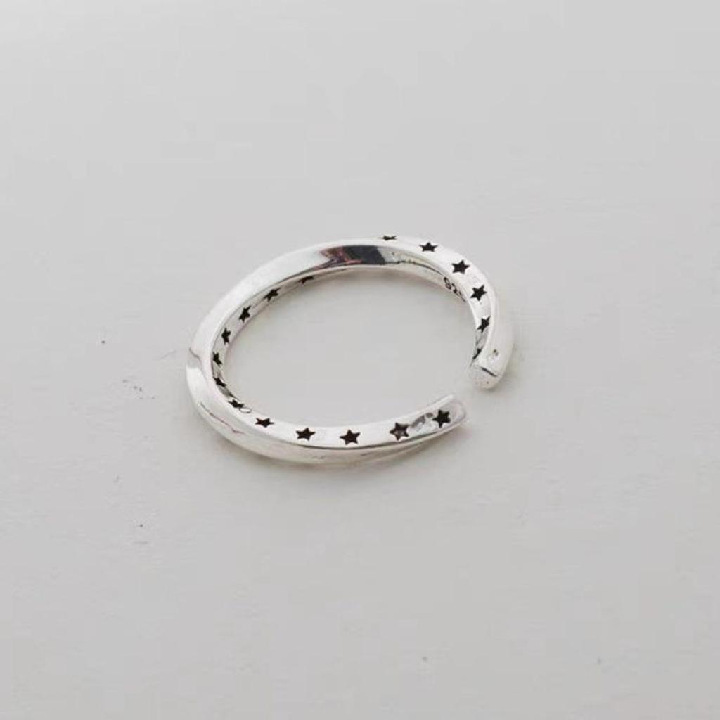 Retro Star Mobius Stackable Open Ring - Hong Kong Style