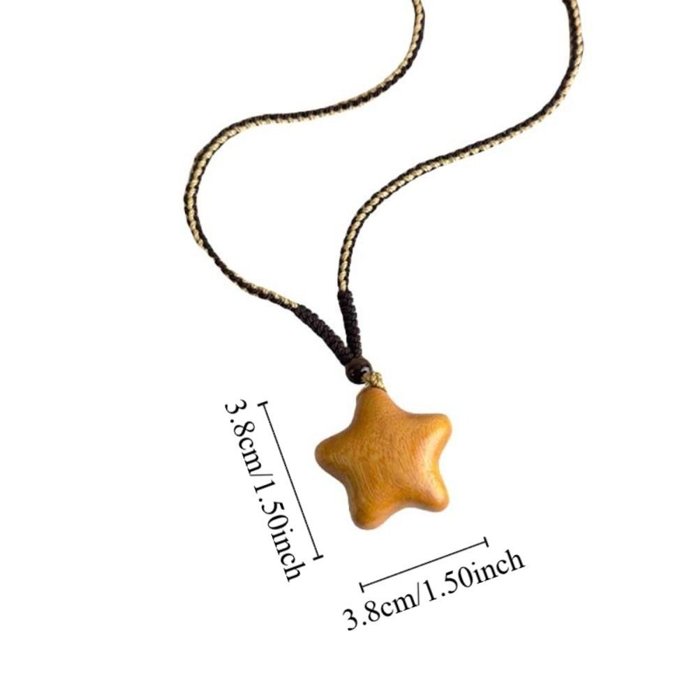 Bohemian Style Wood Clavicle Chain Y2K Accessories Couple Friends Choker  Holiday