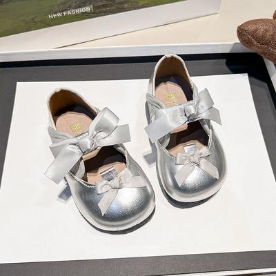 Kleid Vielseitige Prinzessin Einzelne Schuhe 2025 Neu Bequemes Leder Weiche Sohle Kleinkindschuh Prinzessin Partyschuhe mit Süßer Schleife