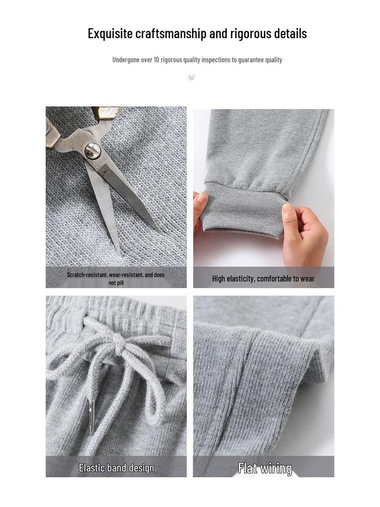 Women's Gray Loose Harem Joggers - Spring/Autumn, Casual Slimming Fit, Unisex Style