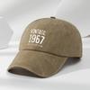 Washed Baseball Cap Men Women Vintage Cotton Curved Brim Sun Protection Hat