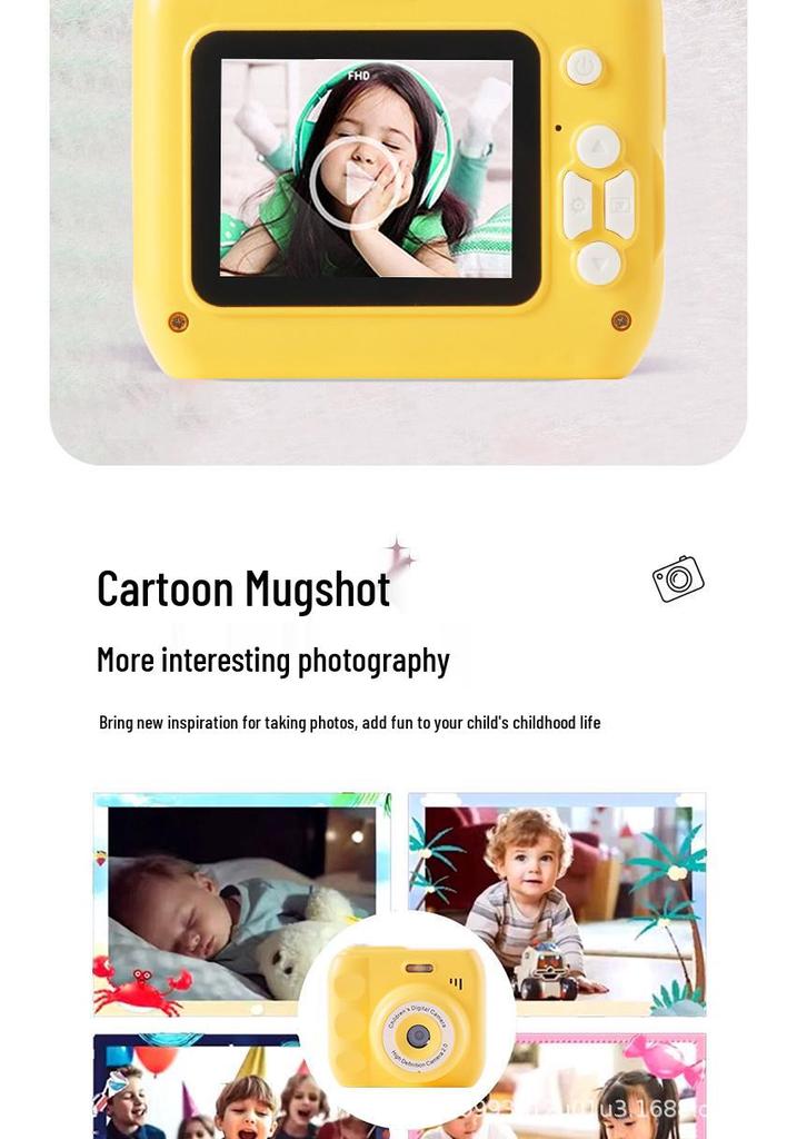 Children's 1080P Digital Camera with Photo Transfer, Selfie Burst Mode, and Built-In Games