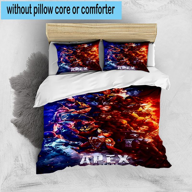 3PCS Red Black Apex Bedding Set,Including 1pc Duvet Cover And 2pcs Pillowcases Perfect for Bedroom, Dormitory, Fan Christmas gift