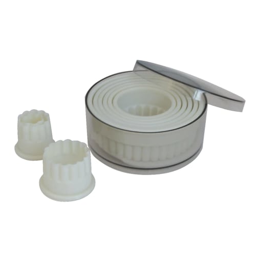 De Buyer Putty Cutter, Round Jagged Edges, Resin, France, Set of 9, WPT4301