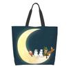 Moomin Tote Large Capacity Tote 50cm Wide X 40cm High X 15cm Perfect for Use As a Makeup Eco Convenience Store or Shopping Lightweight and Durable