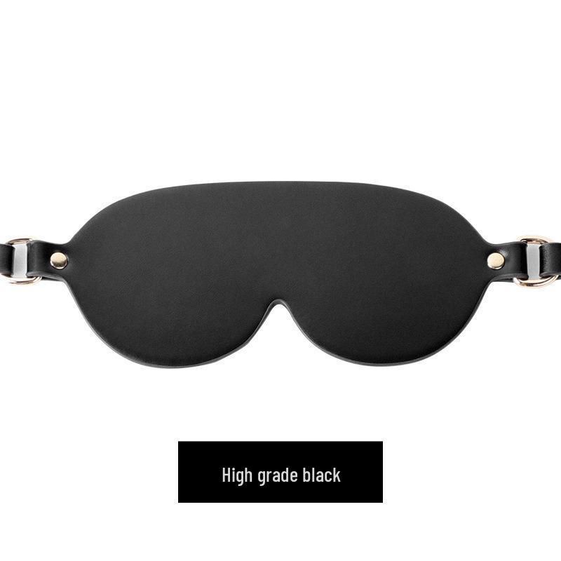 Flirtatious Leather Eye Mask: Thick Blindfold for Teasing, Light Blocking, and Sensual Play