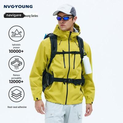 NVG·YOUNG Men's Short Hooded Outdoor Windbreaker Jacket