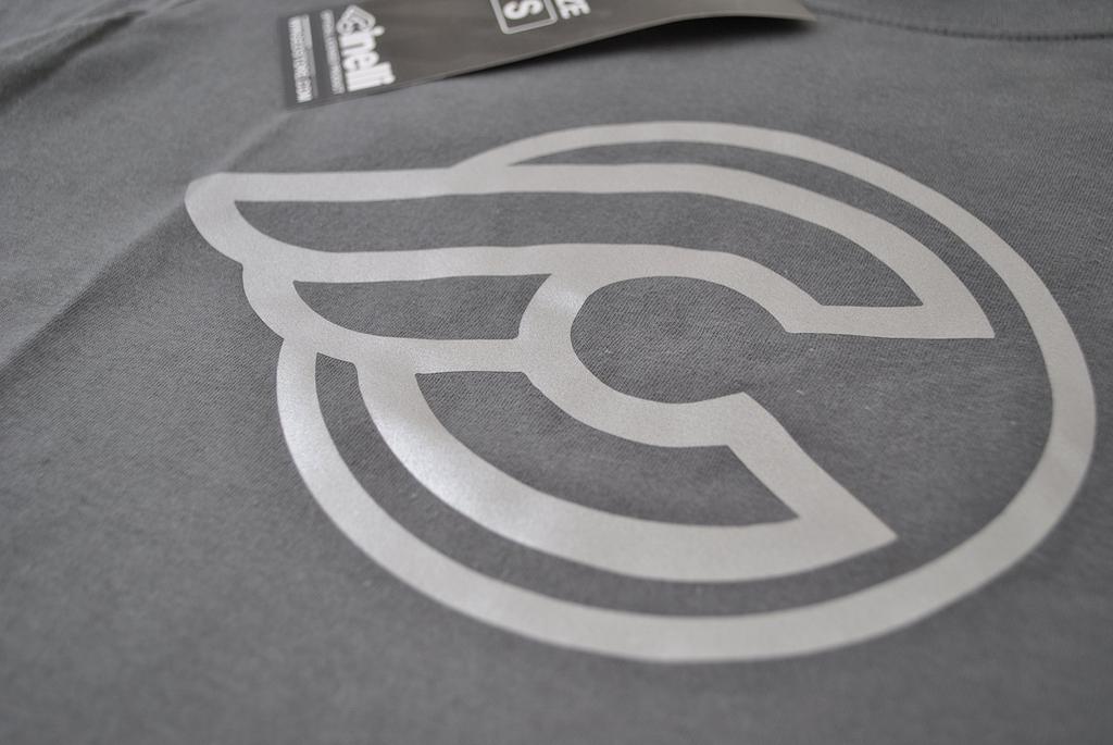 Cinelli Charcoal Size M REFLECTIVE-LOGO T-Shirt, Gray,